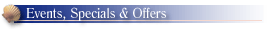 Events, Specials & Offers